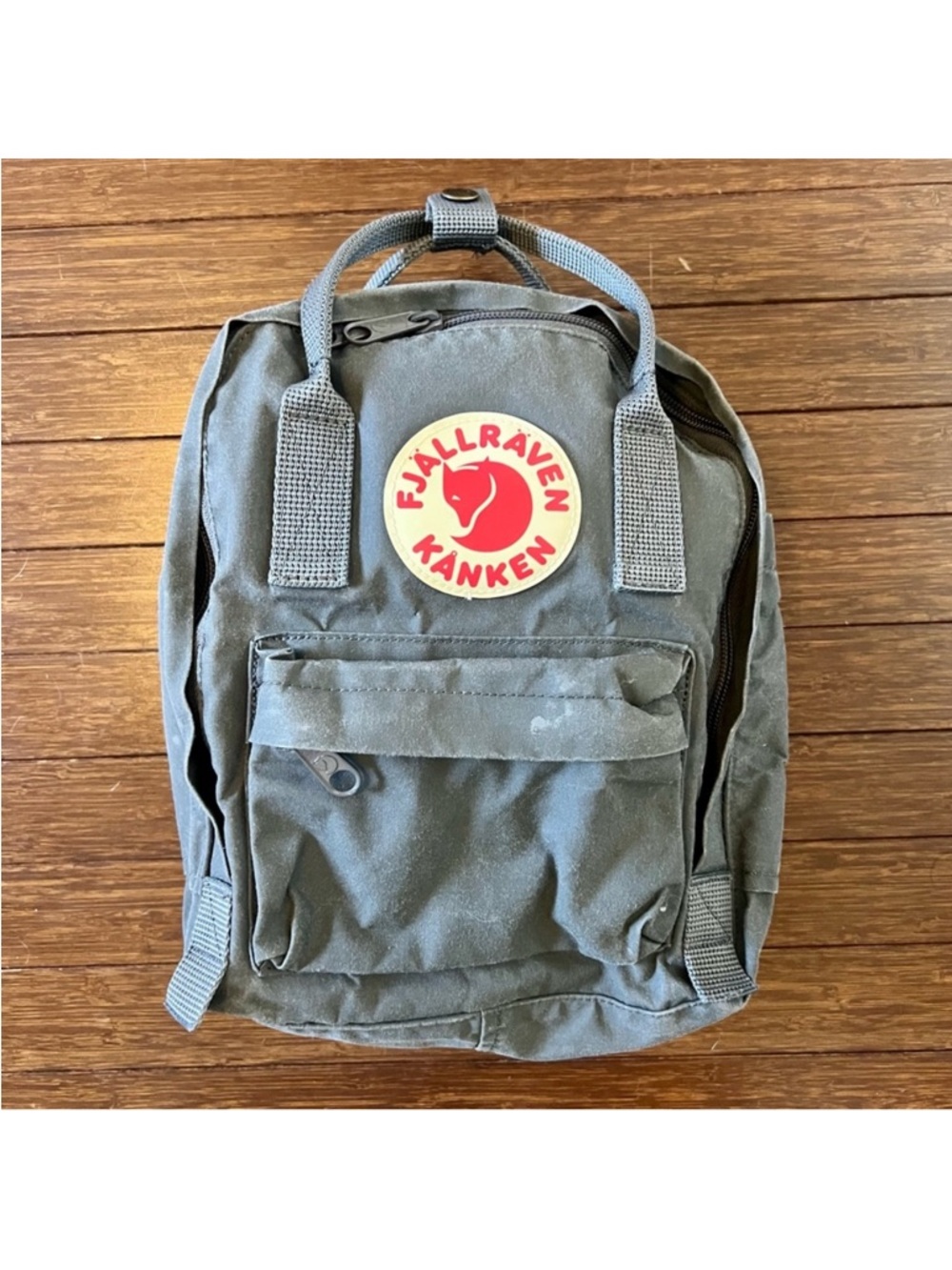 FJALLRAVEN KANKEN MINI BACKPACK 10” CHARCOAL GRAY DOUBLE HANDLE